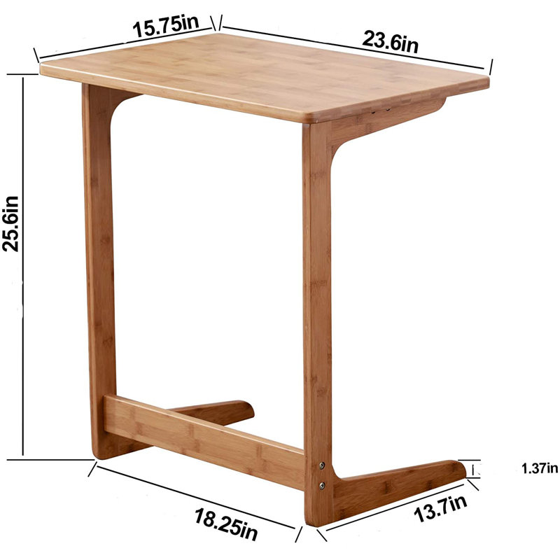 Latitude Run® Tv Tray Table For Living Room Bamboo Tv Dinner Table On